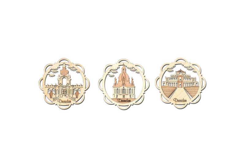 Kuhnert Dekohänger Christbaumschmuck Dresden (6er-Set - 7cm) von Drechslerei Kuhnert von Kuhnert