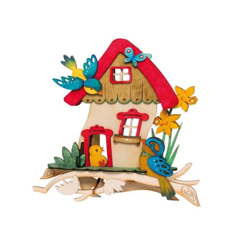 Kuhnert Dekoobjekt Vogelhaus - Holzdekoration fürs ganze Haus, zum Aufhängen an Türen, Schränken und mehr - Made in Germany von Kuhnert