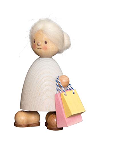 Kuhnert Drechslerei Dekoration/Holzfigur aus Massivholz mit Schafwollfrisur - Finn & Finja - Motiv: Finja mit Tasche - Höhe: ca. 9cm - Made in Germany Kuhnert Drechslerei Dekoration/Holzfigur aus Massivholz mit Schafwollfrisur - Finn & Finja - Motiv: Finja mit Tasche - Höhe: ca. 9cm - Made in Germany von Kuhnert