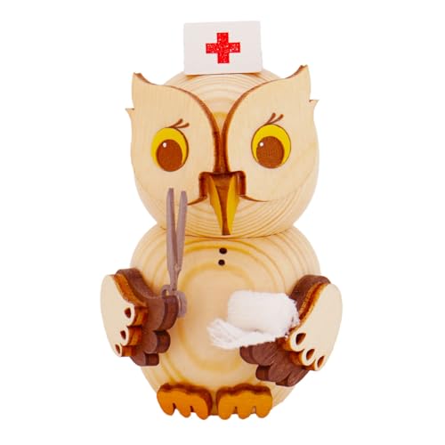 Kuhnert Drechslerei Mini-Eule Krankenschwester - 7 cm von Kuhnert