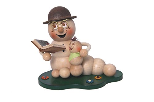Drechslerei Kuhnert Rauchmann/Räucherfigur - Rauchwurm aus Holz - Rudi & ROSI - Motiv: Opa-Rudi mit Enkel - Höhe: ca. 14cm - Made in Germany Drechslerei Kuhnert Rauchmann/Räucherfigur - Rauchwurm aus Holz - Rudi & ROSI - Motiv: Opa-Rudi mit Enkel - Höhe: ca. 14cm - Made in Germany von Kuhnert