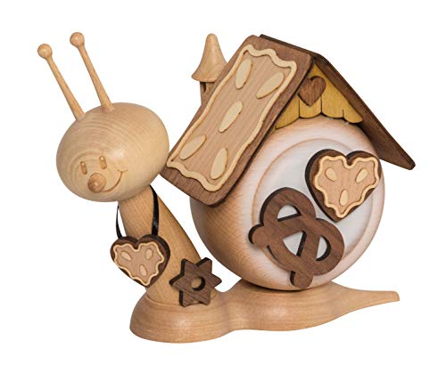 Kuhnert Drechslerei Rauchschnecke/Räucherfigur aus Holz - Sunny Lebkuchenschnecke - Höhe: ca. 15cm - Made in Germany Kuhnert Drechslerei Rauchschnecke/Räucherfigur aus Holz - Sunny Lebkuchenschnecke - Höhe: ca. 15cm - Made in Germany von Kuhnert