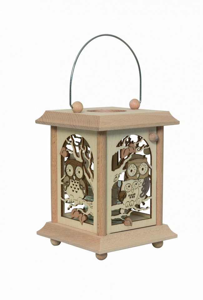 Kuhnert Kerzenlaterne 27033, Tischlaterne mit Eulenmotiv, Handarbeit aus Holz, Made in Germany Kuhnert Kerzenlaterne 27033, Tischlaterne mit Eulenmotiv, Handarbeit aus Holz, Made in Germany von Kuhnert