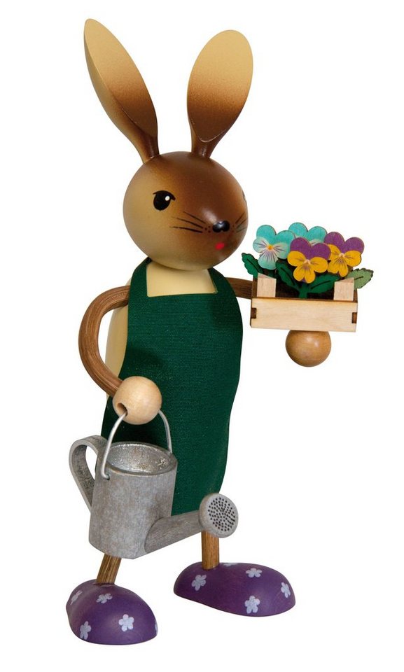 Kuhnert Osterhase 52105, Gärtner, Dekofigur Ostern Hase mit langen Beinen - Made in Germany von Kuhnert