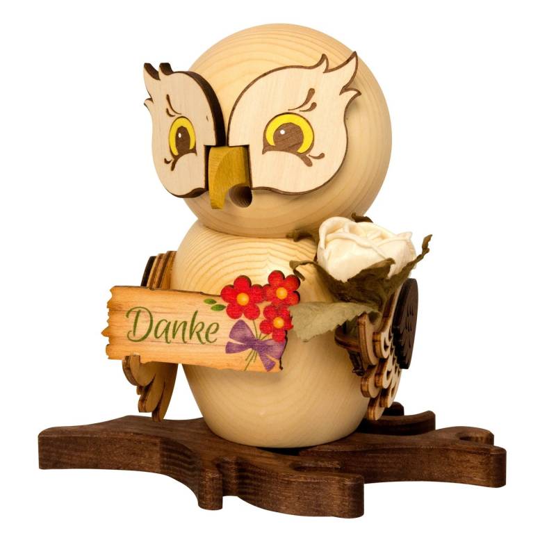 Kuhnert Räuchermännchen 37224, Eule mit Danke-Schild, Räucherfigur ca. 15cm, Made in Germany Kuhnert Räuchermännchen 37224, Eule mit Danke-Schild, Räucherfigur ca. 15cm, Made in Germany von Kuhnert