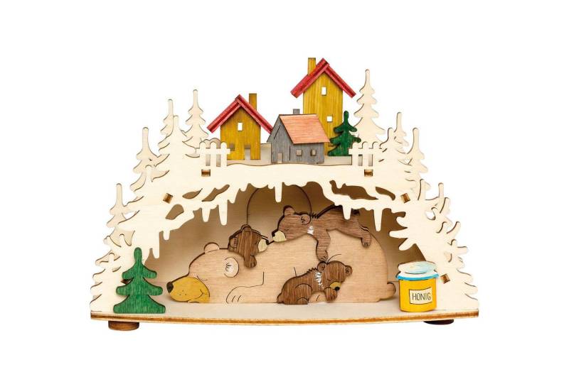 Kuhnert Räuchermännchen Bastelset Rauchhaus Bärenhöhle (11cm) von Drechslerei Kuhnert von Kuhnert