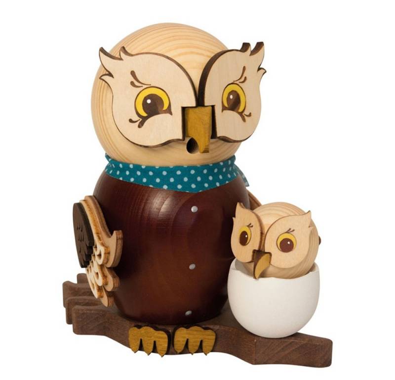 Kuhnert Räuchermännchen Eule mit Baby - aus Holz, Räucherfigur ca. 15cm für jeden Anlass - Made in Germany Kuhnert Räuchermännchen Eule mit Baby - aus Holz, Räucherfigur ca. 15cm für jeden Anlass - Made in Germany von Kuhnert