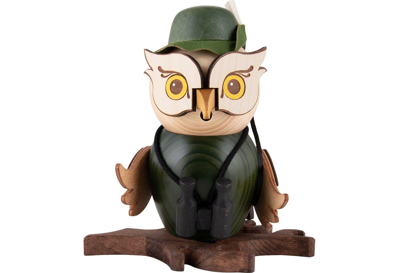 Kuhnert Räuchermännchen Räuchereule Jäger (15cm) von Drechslerei Kuhnert von Kuhnert