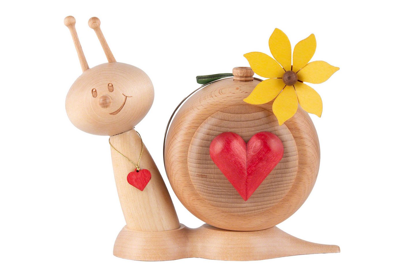 Kuhnert Räuchermännchen Räucherschnecke Sunny Herzschnecke (16cm) von Drechslerei Kuhnert von Kuhnert