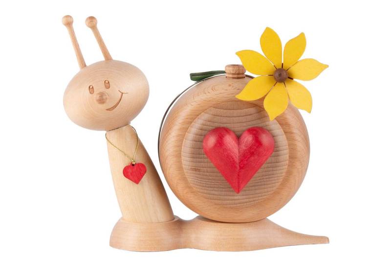 Kuhnert Räuchermännchen Räucherschnecke Sunny Herzschnecke (16cm) von Drechslerei Kuhnert von Kuhnert