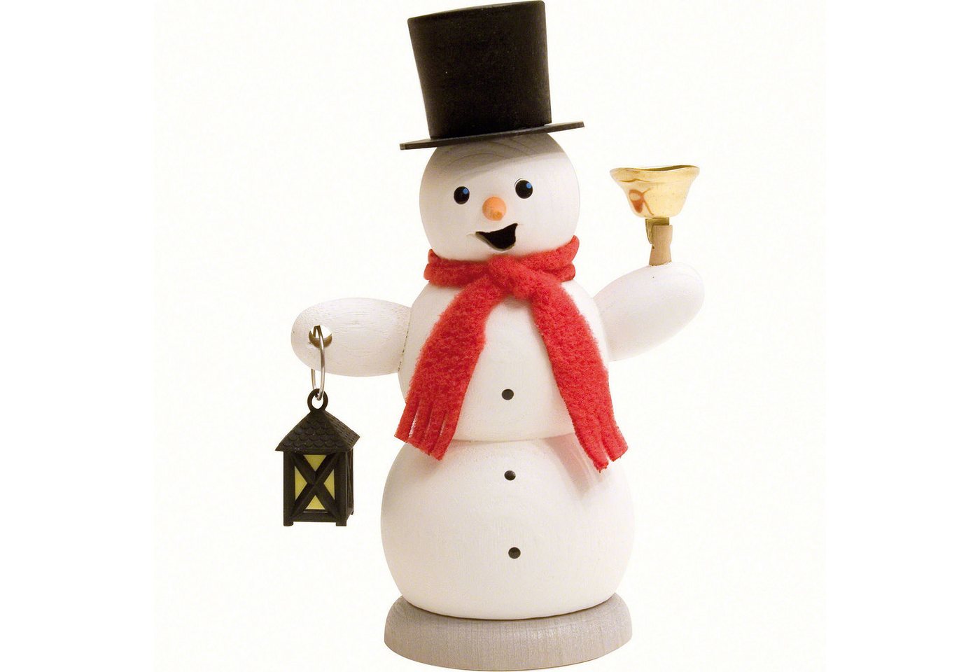 Kuhnert Räuchermännchen Schneemann mit Laterne und Glocke (13cm) Räuchermann von Drechslerei K von Kuhnert