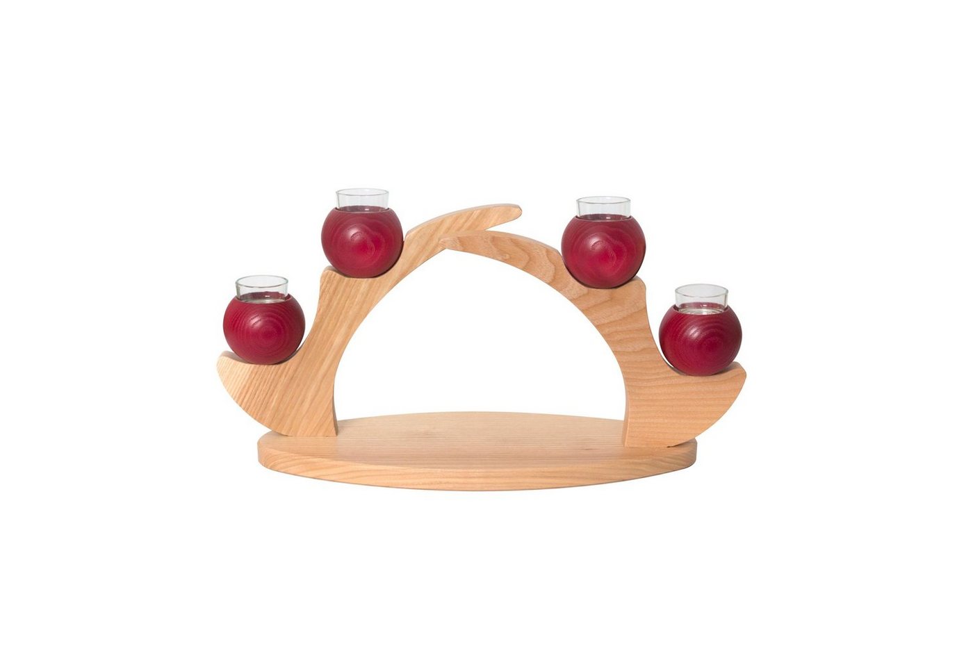 Kuhnert Teelichthalter 27850, Schwibbogen für 4 Teelichter, rot, aus Holz - Made in Germany Kuhnert Teelichthalter 27850, Schwibbogen für 4 Teelichter, rot, aus Holz - Made in Germany von Kuhnert