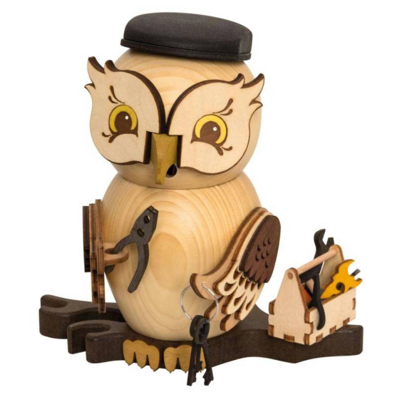 Kuhnert Weihnachtsfigur Kuhnert Räucherfigur Eule Handwerker (1 St) von Kuhnert