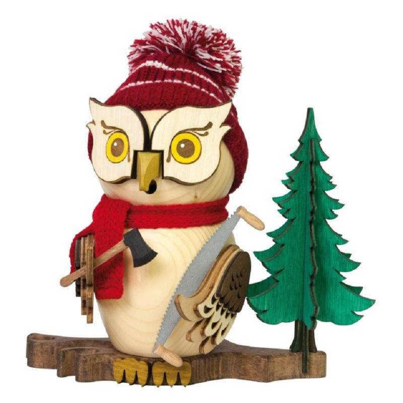 Kuhnert Weihnachtsfigur Kuhnert Räucherfigur Eule Waldarbeiter (1 St) von Kuhnert