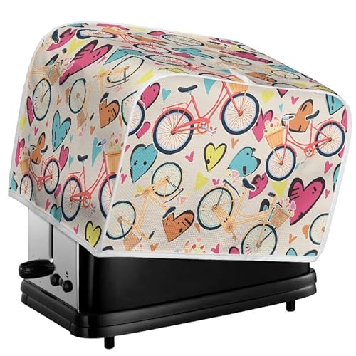 Kuiaobaty Bikes Print Toaster 2 Scheiben Abdeckung mit Haken, bunte Liebesherzen, staubdichte Brotmaschinen-Abdeckung, Küchengeräteabdeckungen, Größe M Kuiaobaty Bikes Print Toaster 2 Scheiben Abdeckung mit Haken, bunte Liebesherzen, staubdichte Brotmaschinen-Abdeckung, Küchengeräteabdeckungen, Größe M von Kuiaobaty