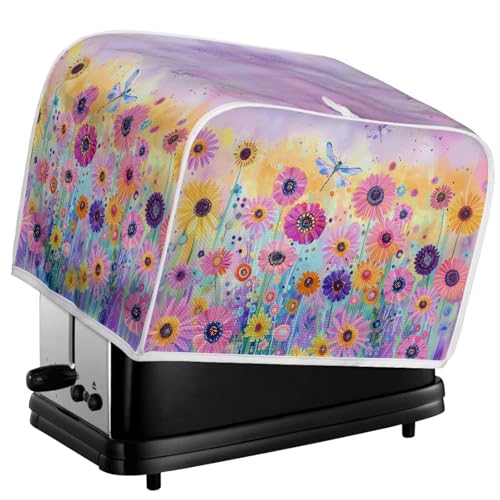 Kuiaobaty Bunte Gänseblümchen-Abdeckung mit Haken, Blume, Libelle, staubdichte Abdeckung für 2-Scheiben-Toaster, kleiner Geräteschutz, S Kuiaobaty Bunte Gänseblümchen-Abdeckung mit Haken, Blume, Libelle, staubdichte Abdeckung für 2-Scheiben-Toaster, kleiner Geräteschutz, S von Kuiaobaty