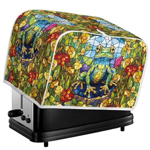 Kuiaobaty Buntglas-Toaster-Abdeckung, 2 Scheiben, Landschaft, Glaskunst, Küchenzubehör, Toaster-Abdeckung, staubdicht, M Kuiaobaty Buntglas-Toaster-Abdeckung, 2 Scheiben, Landschaft, Glaskunst, Küchenzubehör, Toaster-Abdeckung, staubdicht, M von Kuiaobaty