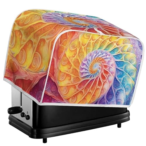 Kuiaobaty Farbe Fractal Spiral Abdeckung für Toaster Waschbar Küchengeräte Abdeckung mit Haken, Abstrakte Bunte Brot Maschine Tasche von Kuiaobaty