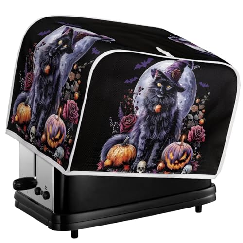 Kuiaobaty Halloween-Katzen-Toaster-Abdeckung für Toaster, Hexenkatze, Kürbisbrotmaschinen-Abdeckung, Haushaltsgeräte, Staubschutz, S Kuiaobaty Halloween-Katzen-Toaster-Abdeckung für Toaster, Hexenkatze, Kürbisbrotmaschinen-Abdeckung, Haushaltsgeräte, Staubschutz, S von Kuiaobaty