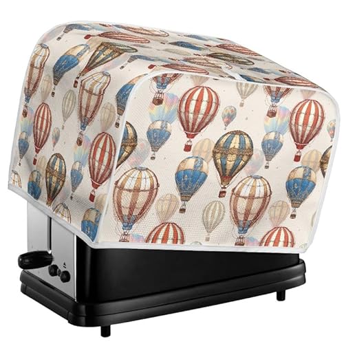 Kuiaobaty Heißluftballon-Küchentoaster-Staubschutz für 2/4-Scheiben-Toaster, Retro-Streifen, Luftballon-Brottoaster, Maschinenabdeckung, schmutzabweisend, Größe M Kuiaobaty Heißluftballon-Küchentoaster-Staubschutz für 2/4-Scheiben-Toaster, Retro-Streifen, Luftballon-Brottoaster, Maschinenabdeckung, schmutzabweisend, Größe M von Kuiaobaty