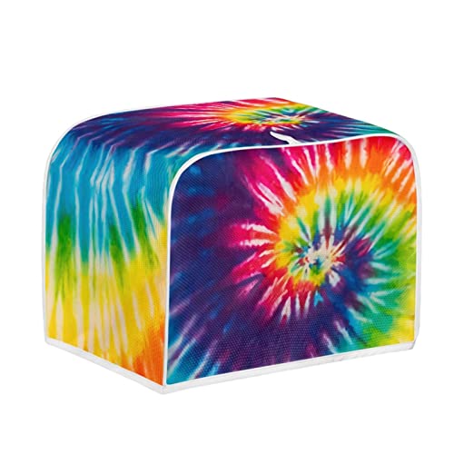 Kuiaobaty Hippie-Batik-Toaster-Abdeckung, 2 Scheiben, für Küche, kleine Geräte, Staubschutz, Farbe, spiralförmig, Brot, Toaster, Ofen, staubdichte Abdeckung von Kuiaobaty