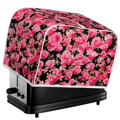 Kuiaobaty Rosafarbene Rosen, Toaster-Abdeckung, 2 Scheiben, Blumen, Brotbackmaschinen-Abdeckung mit Haken, Landschaftsrose, kleiner Toaster, Staubschutz, S Kuiaobaty Rosafarbene Rosen, Toaster-Abdeckung, 2 Scheiben, Blumen, Brotbackmaschinen-Abdeckung mit Haken, Landschaftsrose, kleiner Toaster, Staubschutz, S von Kuiaobaty