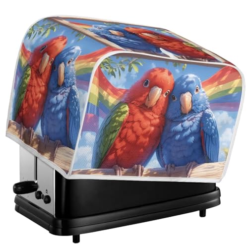 Kuiaobaty Scarlet Macaw 2/4 Scheiben Brottoaster Maschinenabdeckung, Regenbogen-Flagge, Papageien-Druck, Küchengeräte, Schutzhülle, schmutzabweisend, S Kuiaobaty Scarlet Macaw 2/4 Scheiben Brottoaster Maschinenabdeckung, Regenbogen-Flagge, Papageien-Druck, Küchengeräte, Schutzhülle, schmutzabweisend, S von Kuiaobaty