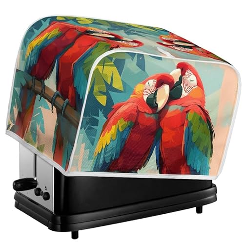 Kuiaobaty Scarlet Macaw Toaster-Abdeckung, 2 Scheiben, Premium-Leinenähnliches Spandex-Stoff, Cartoon-Papageienetui für Brottoaster, 29,2 x 20,3 x 20,3 cm, M Kuiaobaty Scarlet Macaw Toaster-Abdeckung, 2 Scheiben, Premium-Leinenähnliches Spandex-Stoff, Cartoon-Papageienetui für Brottoaster, 29,2 x 20,3 x 20,3 cm, M von Kuiaobaty