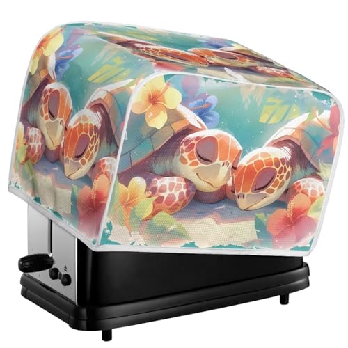 Kuiaobaty Sea Turtles 2 Scheiben Toaster-Abdeckung, Schildkrötenpaar, bedruckt, Brotbackmaschine, staubdicht, Toaster, Küchengeräte mit Haken, S Kuiaobaty Sea Turtles 2 Scheiben Toaster-Abdeckung, Schildkrötenpaar, bedruckt, Brotbackmaschine, staubdicht, Toaster, Küchengeräte mit Haken, S von Kuiaobaty
