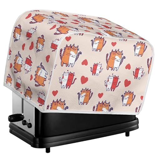 Kuiaobaty Staubdichte Abdeckung, Cartoon-Kitty-Herzen, kleine Brotbackofenabdeckung, Staub- und Fettschutz, Größe S Kuiaobaty Staubdichte Abdeckung, Cartoon-Kitty-Herzen, kleine Brotbackofenabdeckung, Staub- und Fettschutz, Größe S von Kuiaobaty