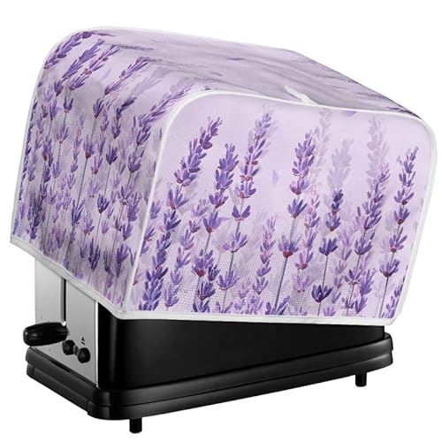 Kuiaobaty Staubschutz für Toaster mit Lavendelblumen, 2 Scheiben, violettes Blumenmuster, kleine Brotbackofenabdeckung mit Haken, Küchenzubehör, S Kuiaobaty Staubschutz für Toaster mit Lavendelblumen, 2 Scheiben, violettes Blumenmuster, kleine Brotbackofenabdeckung mit Haken, Küchenzubehör, S von Kuiaobaty