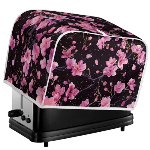 Kuiaobaty Toaster-Abdeckung für 2 Scheiben (29,2 x 20,3 x 20,3 cm), Kirschblüten-Blumen-Toaster-Abdeckung mit Haken, waschbar, Größe M von Kuiaobaty