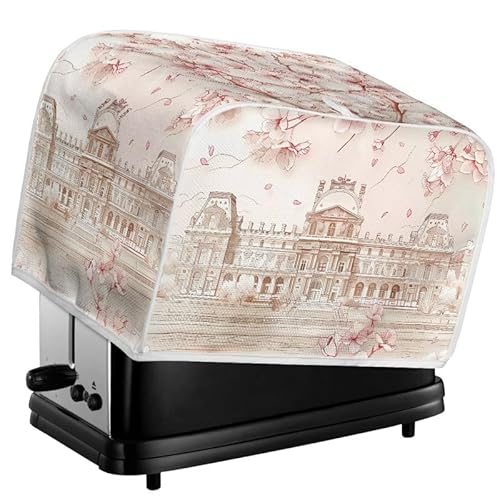 Kuiaobaty Toaster-Abdeckung mit Vintage-Palast-Aufdruck, 4 Scheiben, Brotbackmaschine mit Haken, Retro-französischer Stil, für kleine Geräte von Kuiaobaty