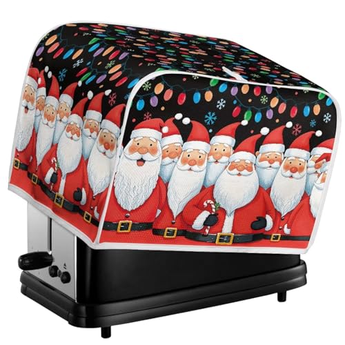 Kuiaobaty Weihnachtsmann-Toaster-Abdeckung mit Haken, 4 Scheiben, Weihnachts-Küchendekoration, staubdichte Brotmaschinenabdeckung, waschbar, Größe M Kuiaobaty Weihnachtsmann-Toaster-Abdeckung mit Haken, 4 Scheiben, Weihnachts-Küchendekoration, staubdichte Brotmaschinenabdeckung, waschbar, Größe M von Kuiaobaty