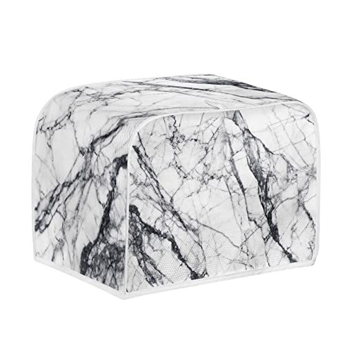 Kuiaobaty Weiße Marmor-Toaster-Abdeckung, Größe 29,8 x 20,3 cm, Brot-Toaster-Ofen-Abdeckung, kleine Geräteabdeckung von Kuiaobaty