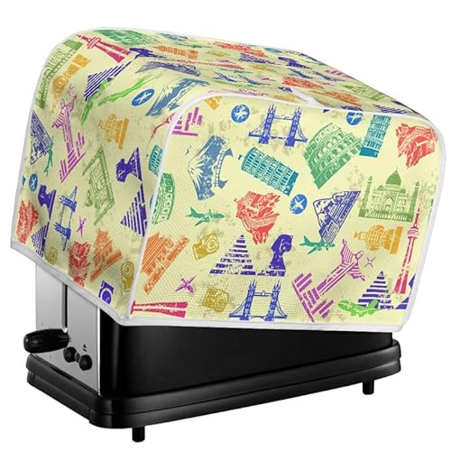 Kuiaobaty World Landmark Print Toaster-Abdeckung für zwei Scheiben, Reisemuster, Brot, Toaster, Ofentuch, klein, staubdicht, Größe M Kuiaobaty World Landmark Print Toaster-Abdeckung für zwei Scheiben, Reisemuster, Brot, Toaster, Ofentuch, klein, staubdicht, Größe M von Kuiaobaty
