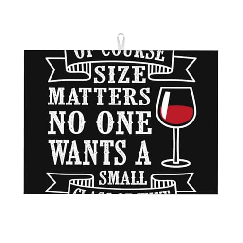 Kuilepa Abtropfmatte für Küchentheke mit lustigem Weindruck, Mikrofaser, Küchen-Arbeitsplattenschutz, Geschirr-Pad, groß, 45,7 x 61 cm Kuilepa Abtropfmatte für Küchentheke mit lustigem Weindruck, Mikrofaser, Küchen-Arbeitsplattenschutz, Geschirr-Pad, groß, 45,7 x 61 cm von Kuilepa