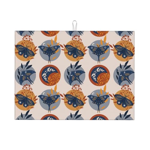 Kuilepa Abtropfmatte mit botanischem Schmetterling, Vintage-Kunstdruck, für Küchentheke, Trockenmatten, Mikrofaser, Küchen-Arbeitsplatte, Schutz, Geschirr-Pad, groß, 45,7 x 61 cm Kuilepa Abtropfmatte mit botanischem Schmetterling, Vintage-Kunstdruck, für Küchentheke, Trockenmatten, Mikrofaser, Küchen-Arbeitsplatte, Schutz, Geschirr-Pad, groß, 45,7 x 61 cm von Kuilepa