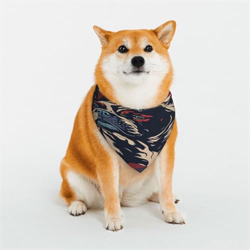 Kuilepa Bandana mit Patriotischer Bulldogge, mit Kunstdruck, Geburtstagsgeschenk, waschbar, Bandana für kleine bis große Hunde, Welpen, Katzen, groß Kuilepa Bandana mit Patriotischer Bulldogge, mit Kunstdruck, Geburtstagsgeschenk, waschbar, Bandana für kleine bis große Hunde, Welpen, Katzen, groß von Kuilepa