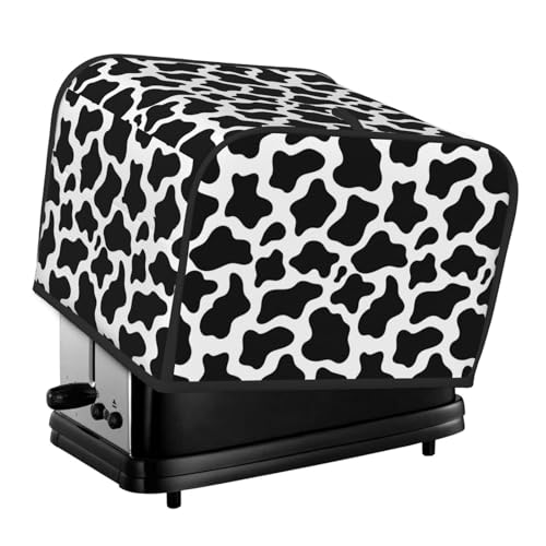 Kuilepa Brotback-Abdeckung für Küchenmaschine, 4 Scheiben für Zuhause, Untersetzer mit Fingerabdruck, kleine Küchengeräte, Kuh-Druck, Schwarz und Weiß von Kuilepa