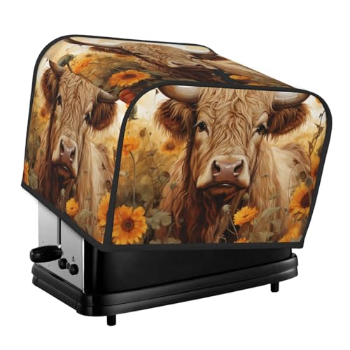 Kuilepa Brotback-Abdeckung für Küchenmaschine, 4 Scheiben für Zuhause, Untersetzer mit Fingerabdruck, kleine Küchengeräte, Vintage-Sonnenblumenkühe Kuilepa Brotback-Abdeckung für Küchenmaschine, 4 Scheiben für Zuhause, Untersetzer mit Fingerabdruck, kleine Küchengeräte, Vintage-Sonnenblumenkühe von Kuilepa
