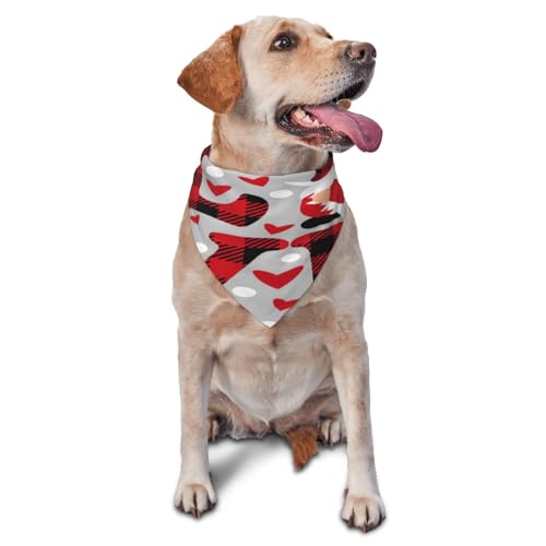 Kuilepa Buffalo Plaid Love and Gnome Print Dog Bandana Birthday Gift Washable Christmas Bandana Scarf for Small to Large Dog Puppy Cat Kuilepa Buffalo Plaid Love and Gnome Print Dog Bandana Birthday Gift Washable Christmas Bandana Scarf for Small to Large Dog Puppy Cat von Kuilepa