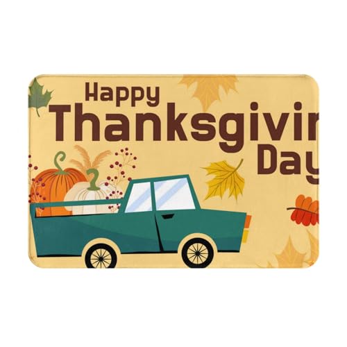 Kuilepa Fußmatte mit Aufschrift "Happy Thanksgiving Day", für drinnen und draußen, rutschfest, Eingangsmatte für Zuhause, Außeneingang, Hof, Boden, Terrasse, 60 x 40 cm Kuilepa Fußmatte mit Aufschrift "Happy Thanksgiving Day", für drinnen und draußen, rutschfest, Eingangsmatte für Zuhause, Außeneingang, Hof, Boden, Terrasse, 60 x 40 cm von Kuilepa