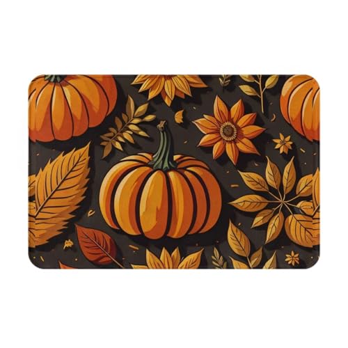 Kuilepa Fußmatte mit Herbst-Kürbisblättern, für drinnen und draußen, Terrasse, rutschfeste Eingangsmatte für Zuhause, Außeneingang, Hof, Boden, Terrasse, 60 x 40 cm Kuilepa Fußmatte mit Herbst-Kürbisblättern, für drinnen und draußen, Terrasse, rutschfeste Eingangsmatte für Zuhause, Außeneingang, Hof, Boden, Terrasse, 60 x 40 cm von Kuilepa