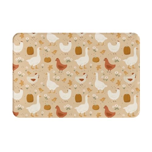Kuilepa Fußmatte mit Herbst- und Thanksgiving-Druck, für drinnen und draußen, Terrasse, rutschfeste Eingangsmatte für Zuhause, Außeneingang, Hof, Boden, Terrasse, 60 x 40 cm von Kuilepa