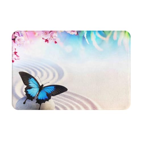 Kuilepa Fußmatte mit Schmetterling-Motiv und Zen-Druck, rutschfeste Eingangsmatte für Zuhause, Außeneingang, Hof, Boden, Terrasse, 60 x 40 cm Kuilepa Fußmatte mit Schmetterling-Motiv und Zen-Druck, rutschfeste Eingangsmatte für Zuhause, Außeneingang, Hof, Boden, Terrasse, 60 x 40 cm von Kuilepa