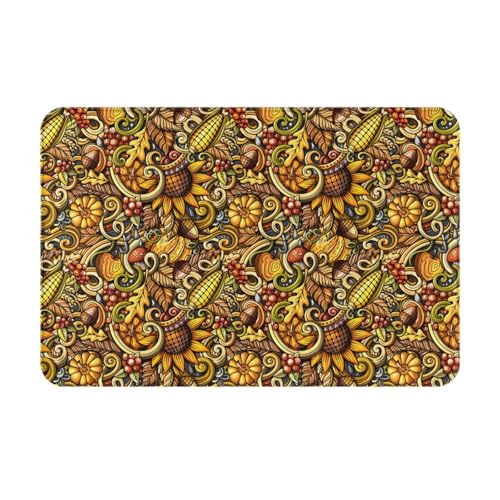 Kuilepa Fußmatte mit Sonnenblumen- und Mais-Herbst-Druck, für drinnen und draußen, Terrasse, rutschfeste Eingangsmatte für Zuhause, Außeneingang, Hof, Boden, Terrasse, 60 x 40 cm Kuilepa Fußmatte mit Sonnenblumen- und Mais-Herbst-Druck, für drinnen und draußen, Terrasse, rutschfeste Eingangsmatte für Zuhause, Außeneingang, Hof, Boden, Terrasse, 60 x 40 cm von Kuilepa