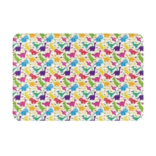 Kuilepa Fußmatte mit buntem Dinosaurier-Druck, für drinnen und draußen, Terrasse, rutschfeste Eingangsmatte für Zuhause, Außeneingang, Hof, Boden, Terrasse, 60 x 40 cm Kuilepa Fußmatte mit buntem Dinosaurier-Druck, für drinnen und draußen, Terrasse, rutschfeste Eingangsmatte für Zuhause, Außeneingang, Hof, Boden, Terrasse, 60 x 40 cm von Kuilepa