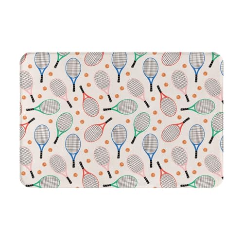 Kuilepa Fußmatte mit niedlichem Tennisschläger-Druck, für drinnen und draußen, Terrasse, rutschfeste Eingangsmatte für Zuhause, Außeneingang, Hof, Boden, Terrasse, 60 x 40 cm Kuilepa Fußmatte mit niedlichem Tennisschläger-Druck, für drinnen und draußen, Terrasse, rutschfeste Eingangsmatte für Zuhause, Außeneingang, Hof, Boden, Terrasse, 60 x 40 cm von Kuilepa