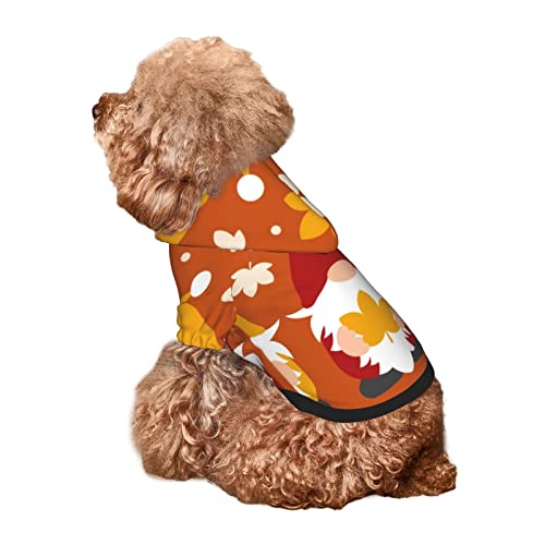 Kuilepa Happy Thanksgiving Hunde-Kapuzenpullover mit drei Zwergen, Sicherheits-Hundepullover, Hunde-Kapuzenpullover für kleine, mittelgroße und große Hunde (Größe XS-XXL) von Kuilepa